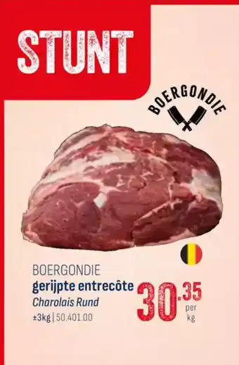 Horeca totaal Boergondie gerijpte entrecôte charolais rund aanbieding