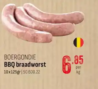 Horeca totaal Boergondie BBQ braadworst aanbieding