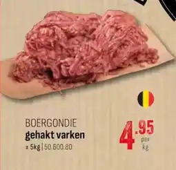 Horeca totaal Boergondie gehakt varken aanbieding