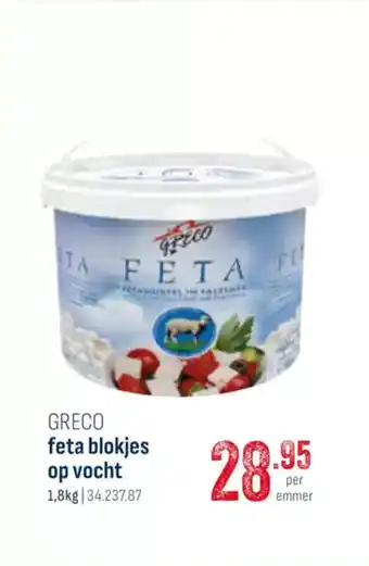 Horeca totaal Greco feta blokjes op vocht aanbieding