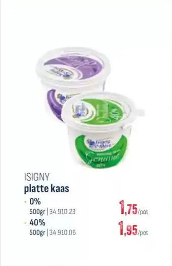 Horeca totaal Isigny platte kaas 0% aanbieding