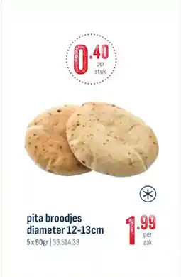 Horeca totaal Pita broodjes diameter aanbieding