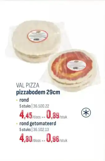 Horeca totaal Val pizza pizzabodem aanbieding