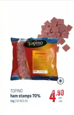 Horeca totaal Topino ham stamps 70% aanbieding