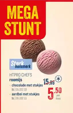 Horeca totaal Htpro chefs roomijs chocolade met stukjes aanbieding