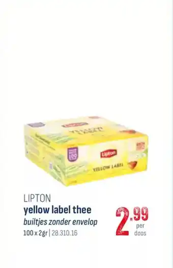 Horeca totaal Lipton yellow label thee aanbieding