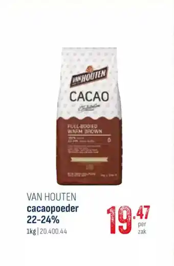 Horeca totaal Van houten cacaopoeder 22-24% aanbieding