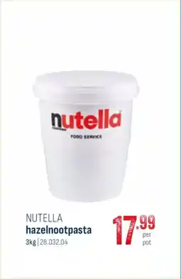 Horeca totaal Nutella hazelnootpasta aanbieding