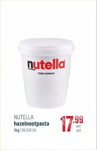 Horeca totaal Nutella hazelnootpasta aanbieding