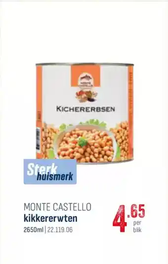 Horeca totaal Monte castello kikkererwten aanbieding