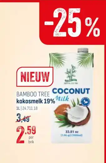 Horeca totaal Bamboo tree kokosmelk 19% aanbieding