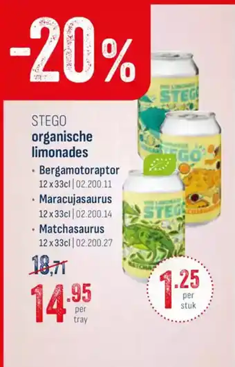 Horeca totaal Stego organische limonades bergamotoraptor aanbieding