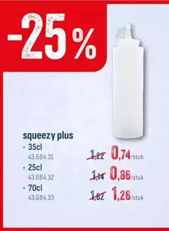 Horeca totaal Squeezy plus aanbieding