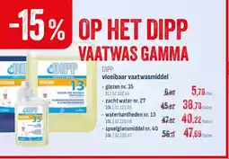 Horeca totaal DIPP vloeibaar vaatwasmiddel  glazen nr. 35 aanbieding