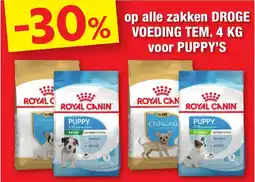 Hubo Op alle zakken droge voeding tem voor puppy's aanbieding