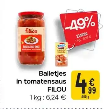 Cora Balletjes in tomatensaus aanbieding