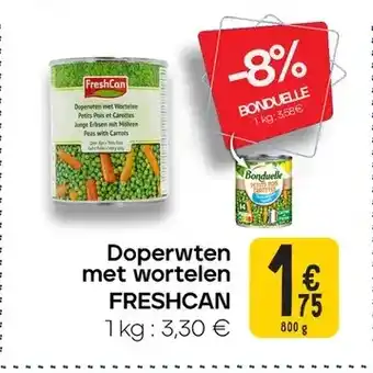 Cora Doperwten met wortelen aanbieding