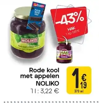 Cora Rode kool met appelen aanbieding