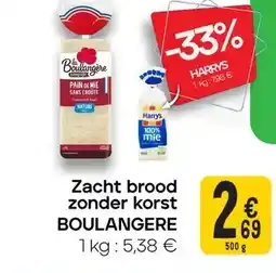 Cora Zacht brood zonder korst BOULANGERE aanbieding