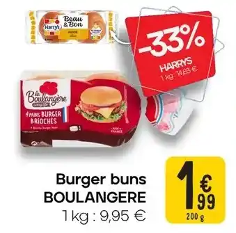 Cora Burger buns BOULANGERE aanbieding