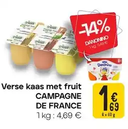 Cora Verse kaas met fruit CAMPAGNE DE FRANCE aanbieding