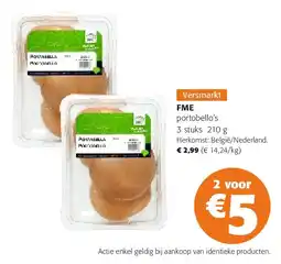 Colruyt FME portobello’s 3 stuks 210 g aanbieding