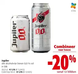 Colruyt Jupiler alle alcoholvrije bieren 0,0 % vol in blik 35,5 cl aanbieding