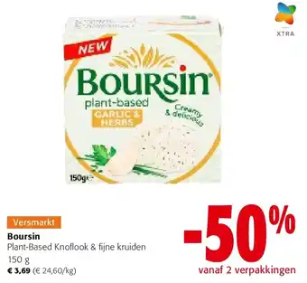 Colruyt Boursin Plant-Based Knoflook & fijne kruiden 150 g aanbieding