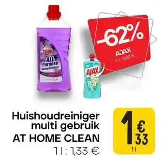 Cora Huishoudreiniger multi gebruik AT HOME CLEAN aanbieding