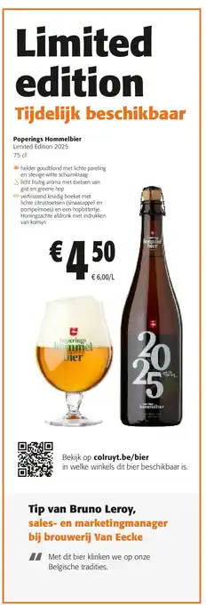 Colruyt Poperings Hommelbier Limited Edition 2025 75 cl aanbieding