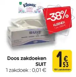 Cora Doos zakdoeken SUIT aanbieding