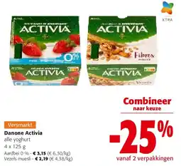 Colruyt Danone Activia alle yoghurt 4 x 125 g aanbieding