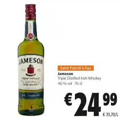 Colruyt Jameson Triple Distilled Irish Whiskey aanbieding