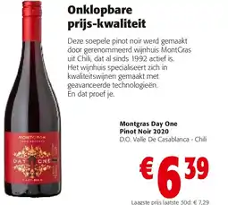 Colruyt Montgras Day One Pinot Noir 2020 aanbieding