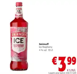 Colruyt Smirnoff Ice Raspberry 4 % vol 70 cl aanbieding