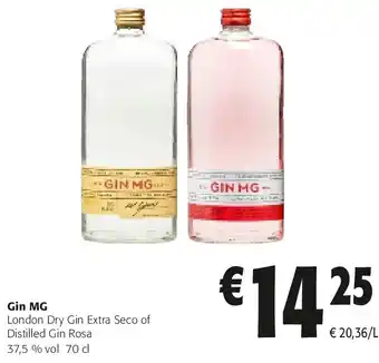 Colruyt Gin MG London Dry Gin Extra Seco of Distilled Gin Rosa aanbieding