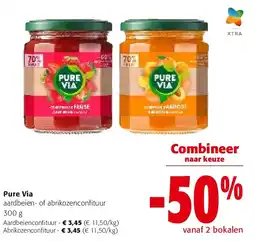 Colruyt Pure Via Aardbeienconfituur aanbieding