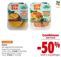 Colruyt Vivera Vegetarische kaasschnitzels 2 stuks 150 g aanbieding