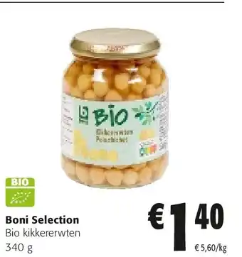 Colruyt Boni Selection Bio kikkererwten 340 g aanbieding