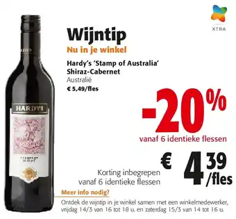 Colruyt Hardy’s ‘Stamp of Australia’ Shiraz-Cabernet aanbieding