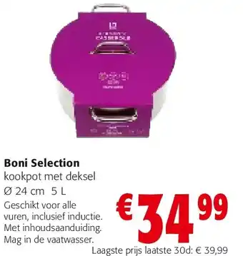 Colruyt Boni Selection kookpot met deksel aanbieding