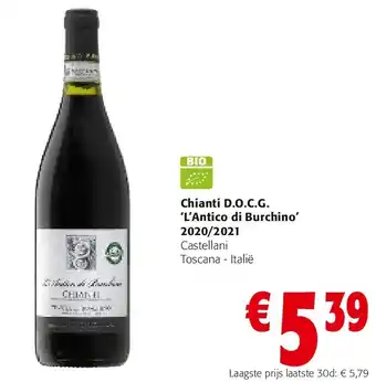 Colruyt Chianti D.O.C.G. ‘L’Antico di Burchino’ 2020/2021 aanbieding