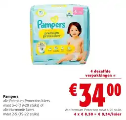 Colruyt Pampers alle Premium Protection luiers aanbieding