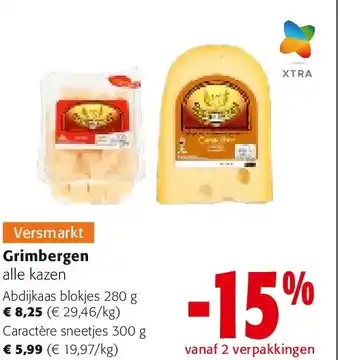 Colruyt Abdijkaas blokjes 280 g aanbieding