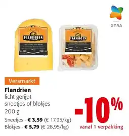 Colruyt Flandrien licht gerijpt sneetjes of blokjes 200 g aanbieding