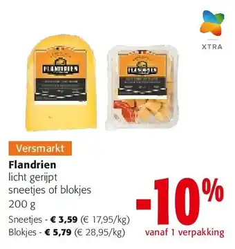 Colruyt Flandrien licht gerijpt sneetjes of blokjes 200 g aanbieding