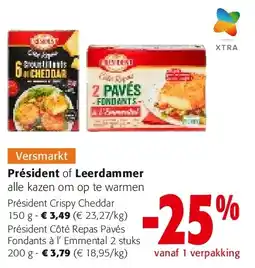 Colruyt Président Crispy Cheddar 150 g aanbieding