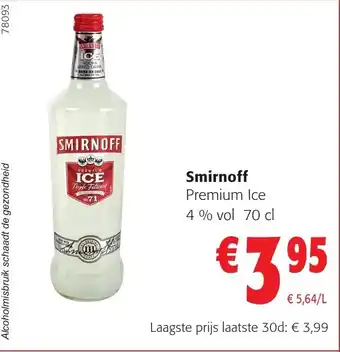 Colruyt Smirnoff premium ice 4 % vol aanbieding