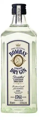 Colruyt Bombay London Dry gin 37,5% vol aanbieding