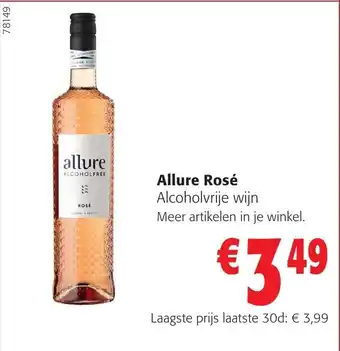 Colruyt Allure rosé alcoholvrije wijn aanbieding